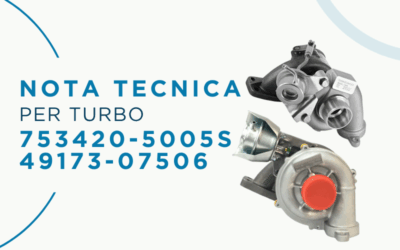 Nota tecnica per i turbocompressori 753420-5005S e 49173-07506