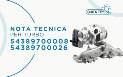Nota tecnica per turbo AR/Fiat/Opel 16 dal 2014 54389700008 (55266228) – 54389700026 (46339846)
